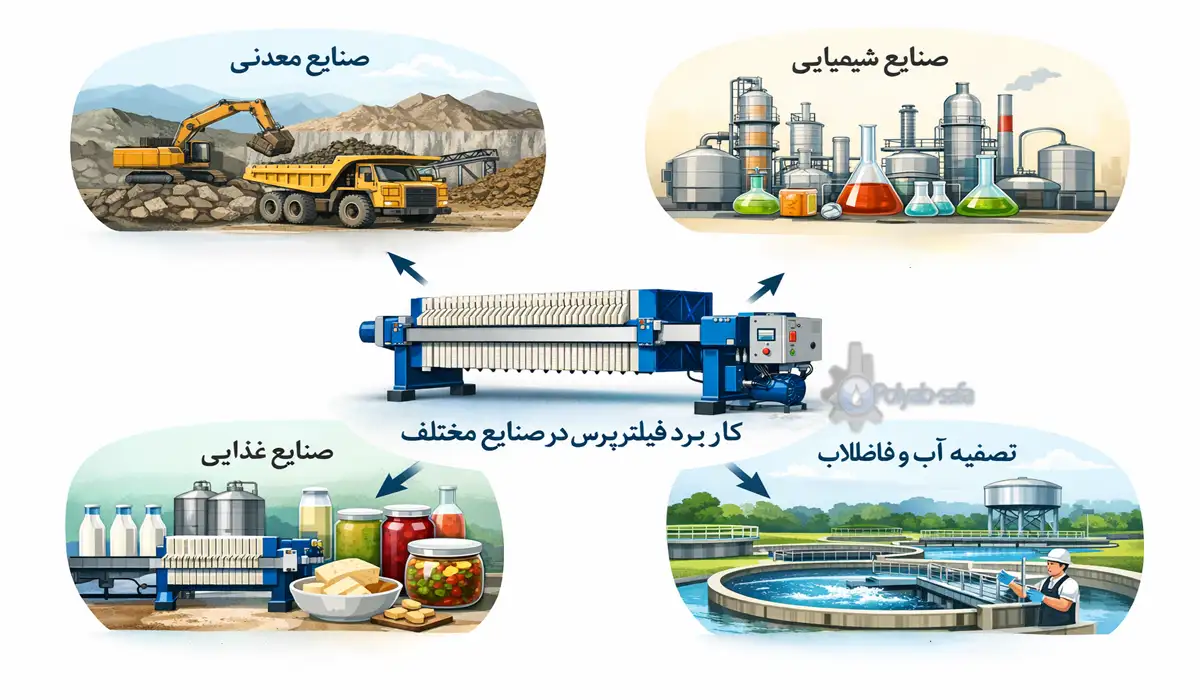 کاربرد فیلتر پرس در صنایع