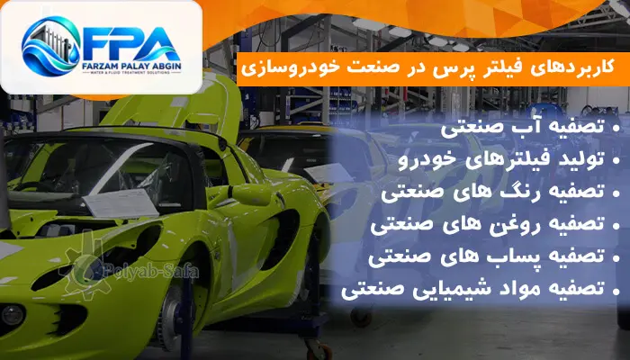 کاربرد فیلتر پرس در صنعت خودروسازی